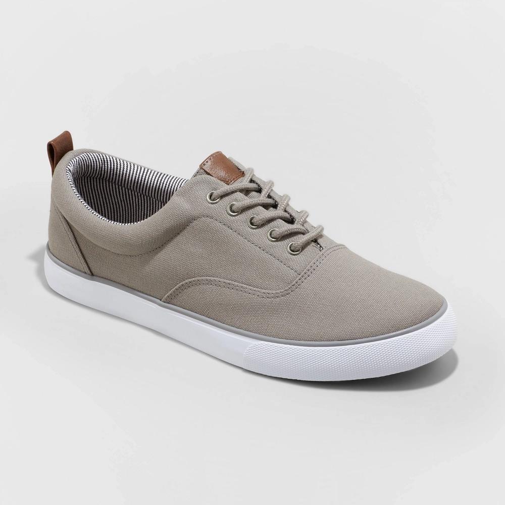 Mens Brady Sneakers - Goodfellow & Co Gray 13: Lace-Up Canvas, Padded Collar, Non-Marking Outsole Product Image