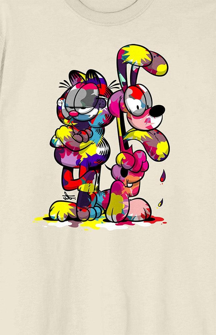 Men's Garfield Odie & Garfield Short Sleeve Graphic T-Shirt, Size: Medium, Off White Product Image