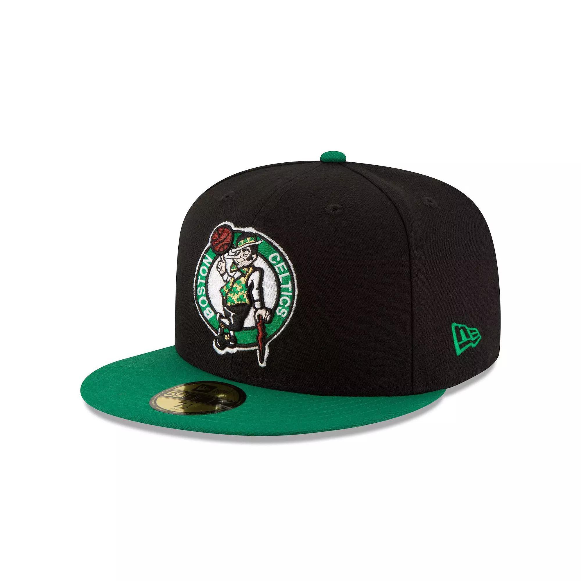 Mens New Era /Green Boston Celtics Official Team Color 2Tone 59FIFTY Fitted Hat Product Image