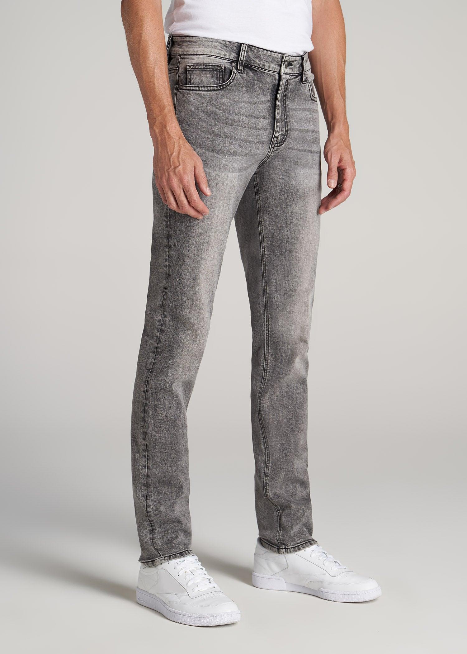 Dylan Slim Fit Jeans for Tall Men in Washed Faded Black Product Image