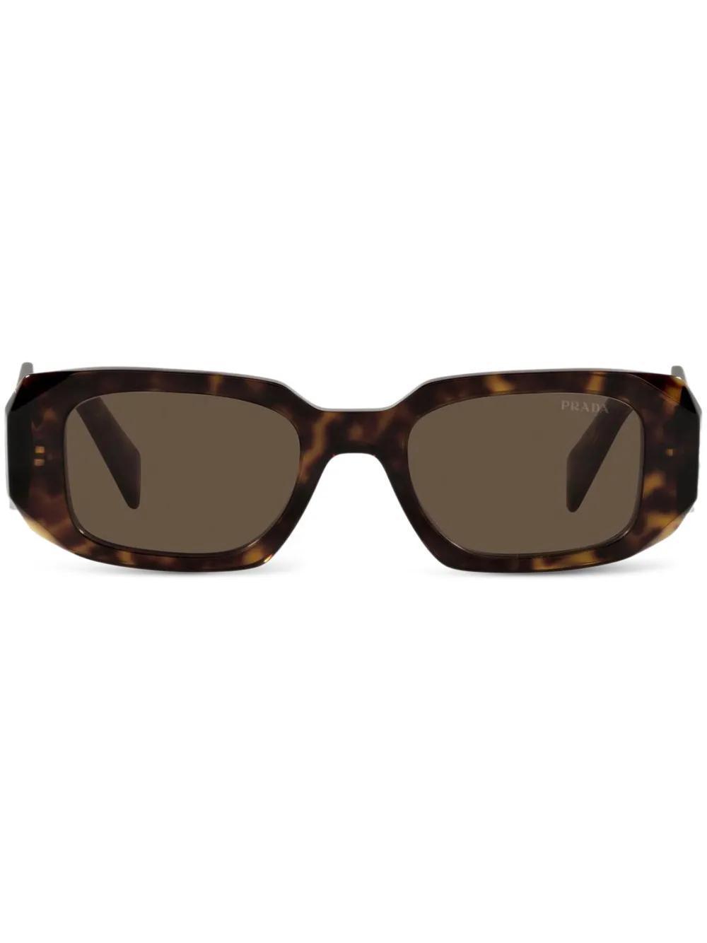 PRADA Pr17ws Geometric-frame Sunglasses In Brown Product Image