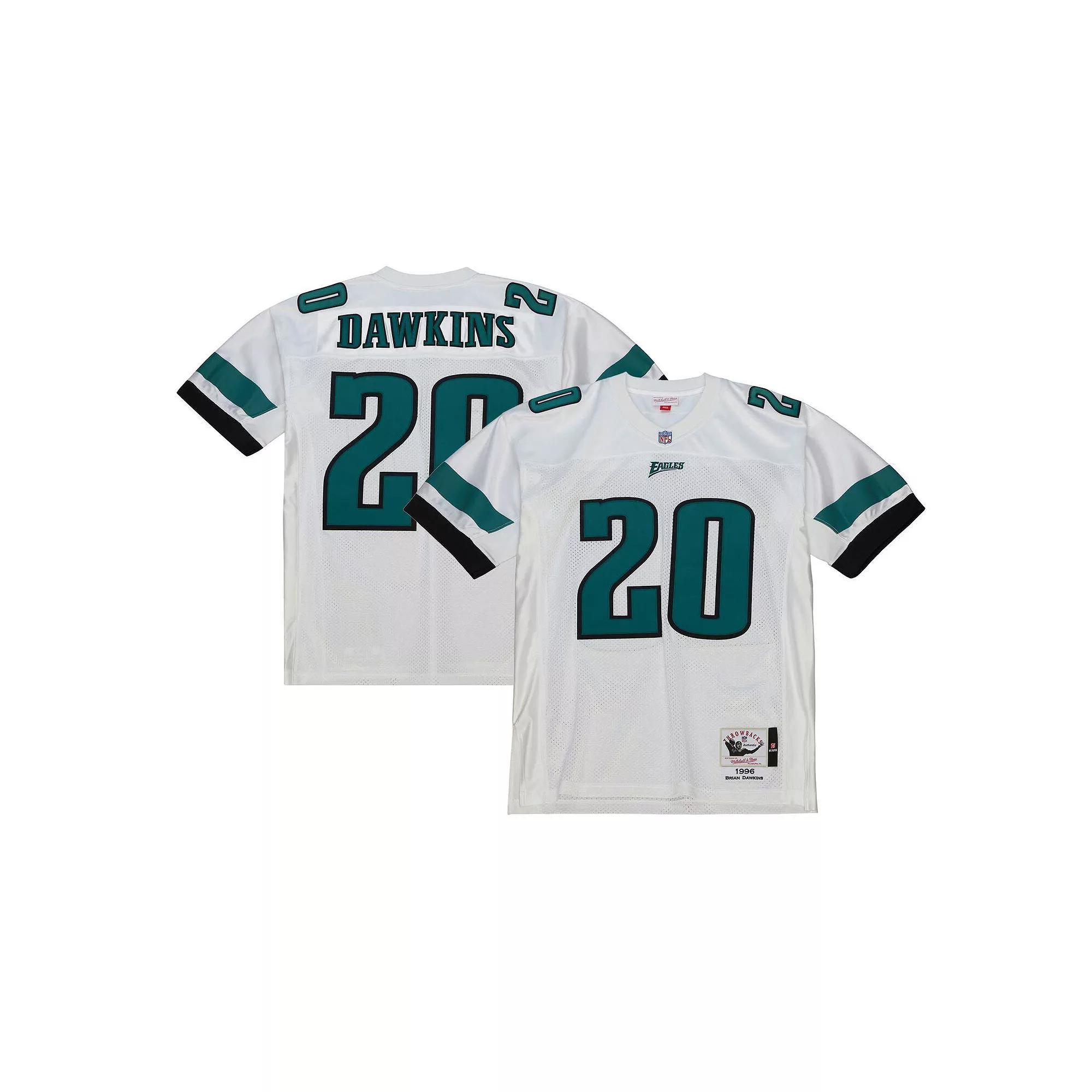 Men's Mitchell & Ness Brian Dawkins White Philadelphia Eagles 1996 Authentic Jersey, Size: 48 Product Image