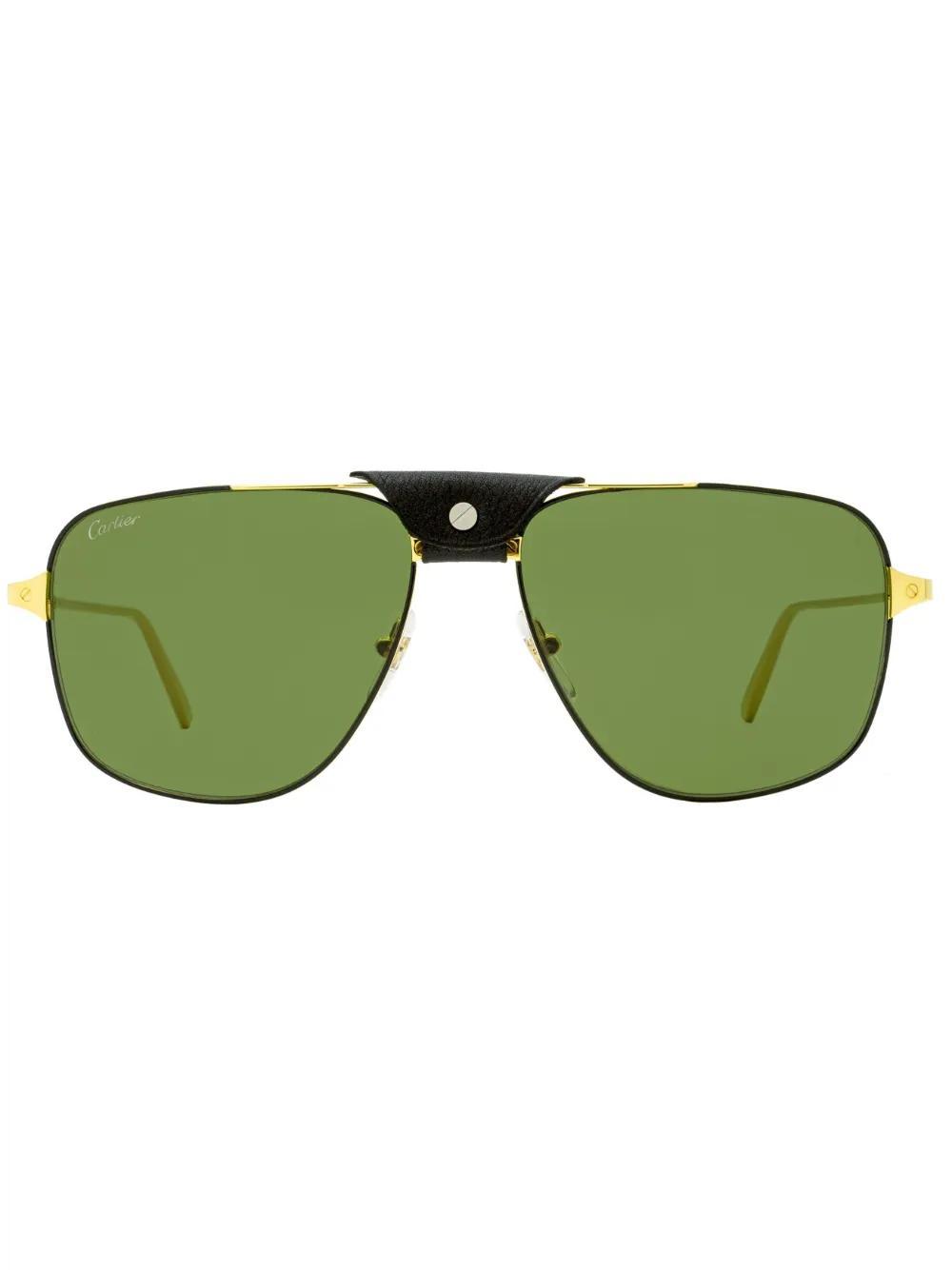 CARTIER Santos De  Sunglasses In Metallic Product Image