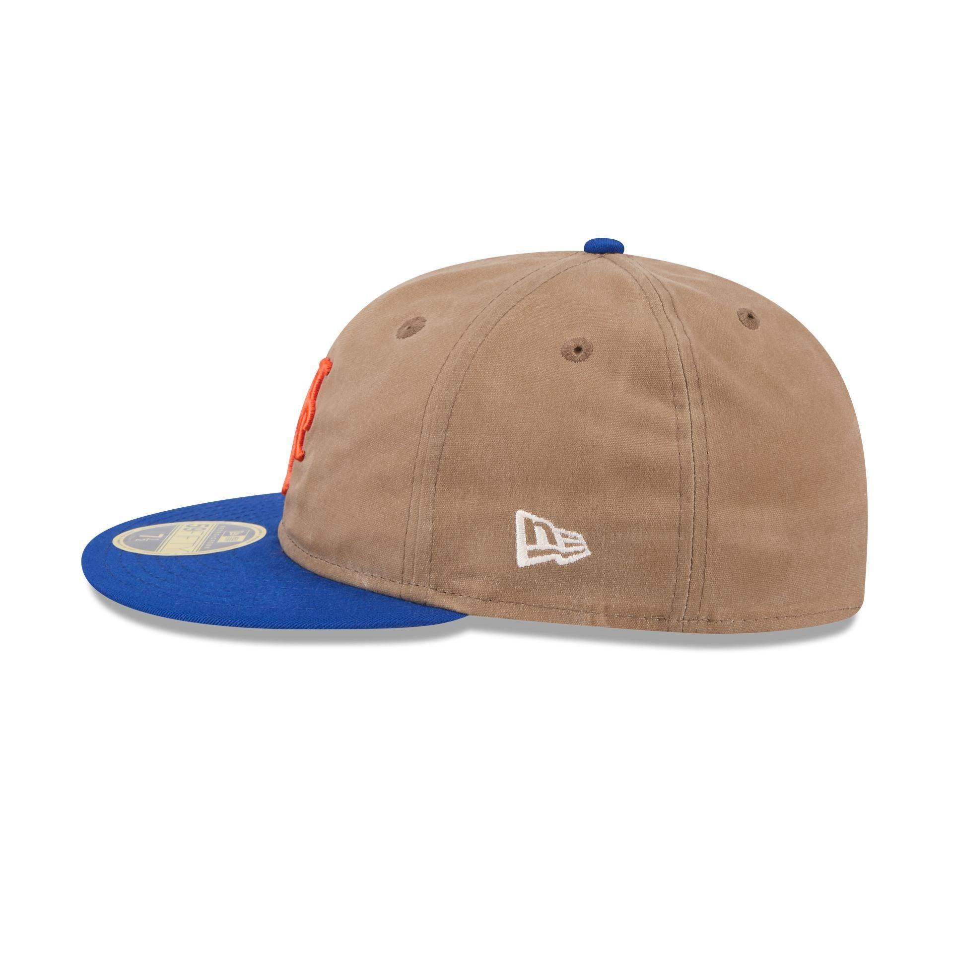 New York Mets Wax Canvas Retro Crown 59FIFTY Fitted Hat Male Product Image