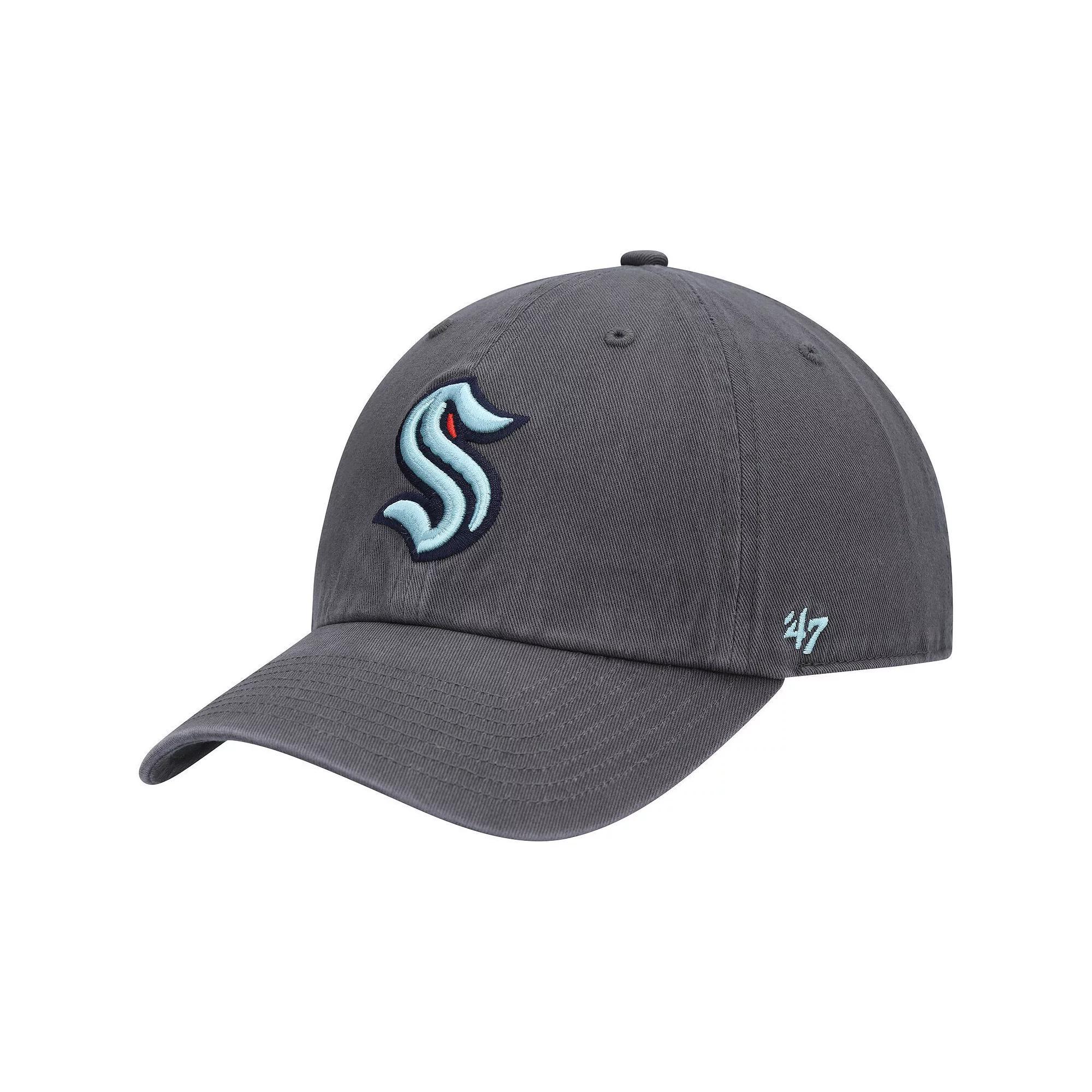 Men's '47 Charcoal Seattle Kraken Clean Up Adjustable Hat, Krk Charco Product Image