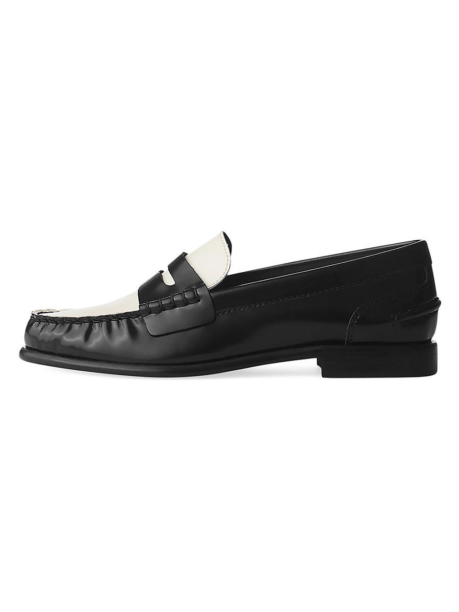 Womens Carter Two-Tone Leather Loafers Product Image