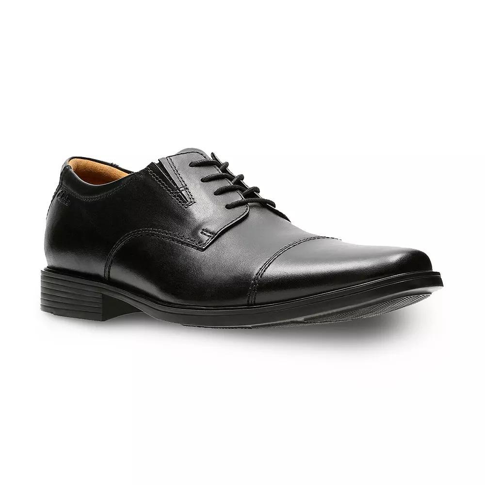 Clarks® Tilden Cap Men's Dress Shoes, Size: 8.5 Wide, Black Leather Product Image