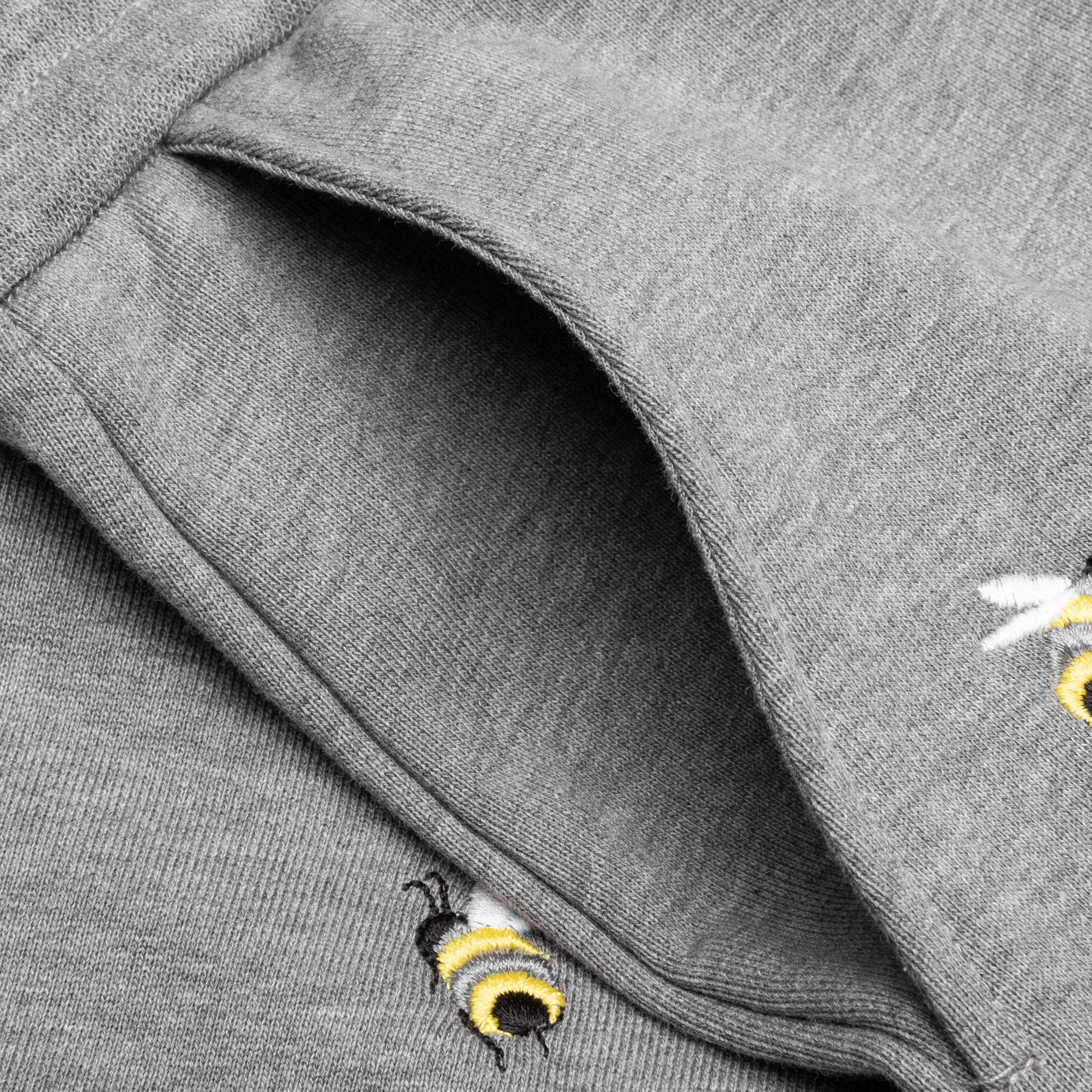 Sweat Shorts w/ Emb Birds - Medium Grey Male Product Image