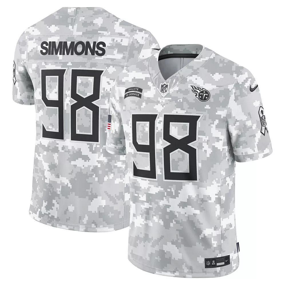 Men's Nike Jeffery Simmons Arctic Camo Tennessee Titans 2024 Salute to Service Limited Jersey, Size: 3XL, Team Product Image