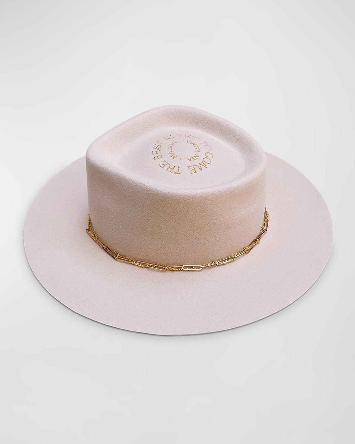 Janis Chained Merino Wool Fedora  Product Image
