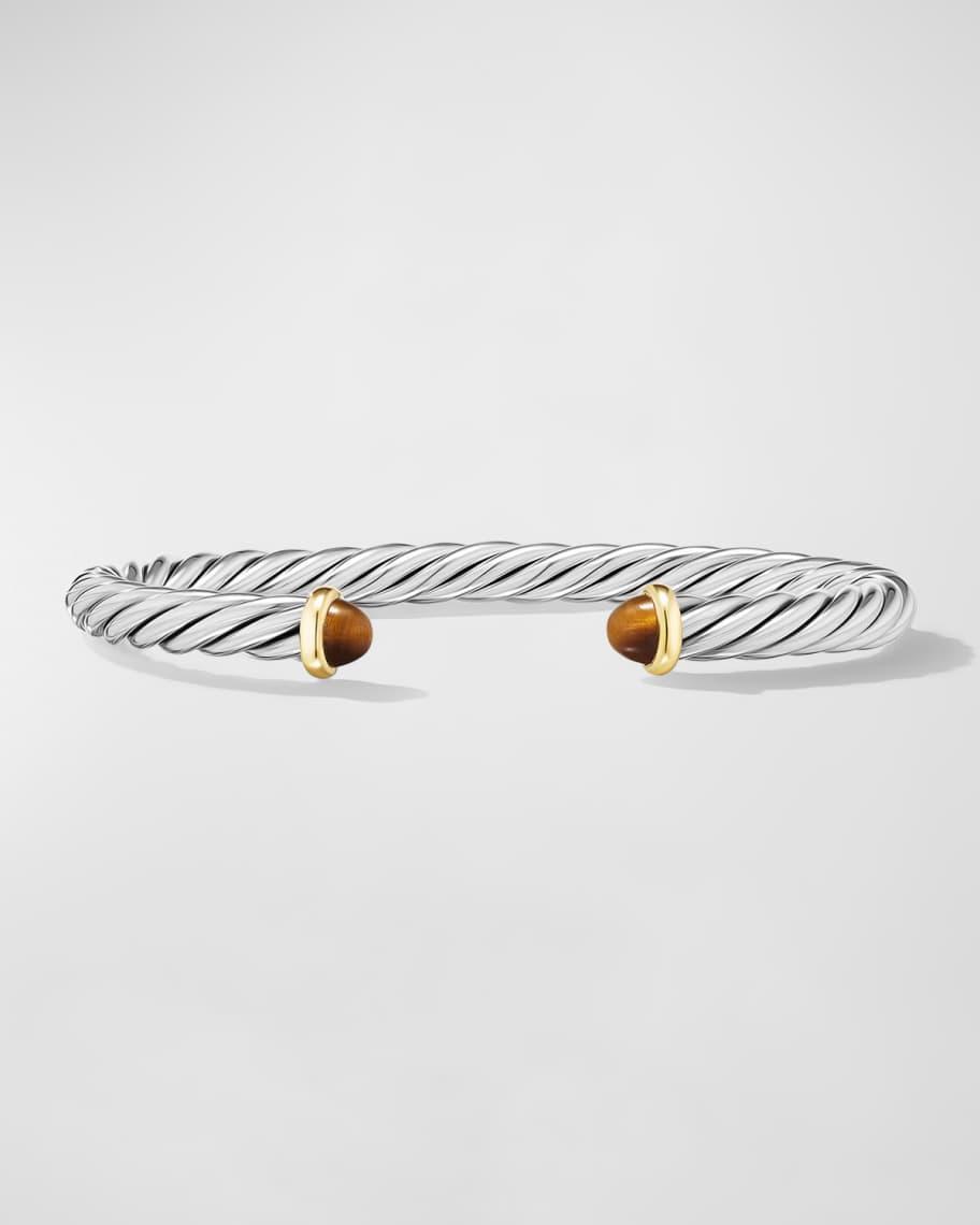 Mens Cable Cuff Bracelet in Sterling Silver Product Image