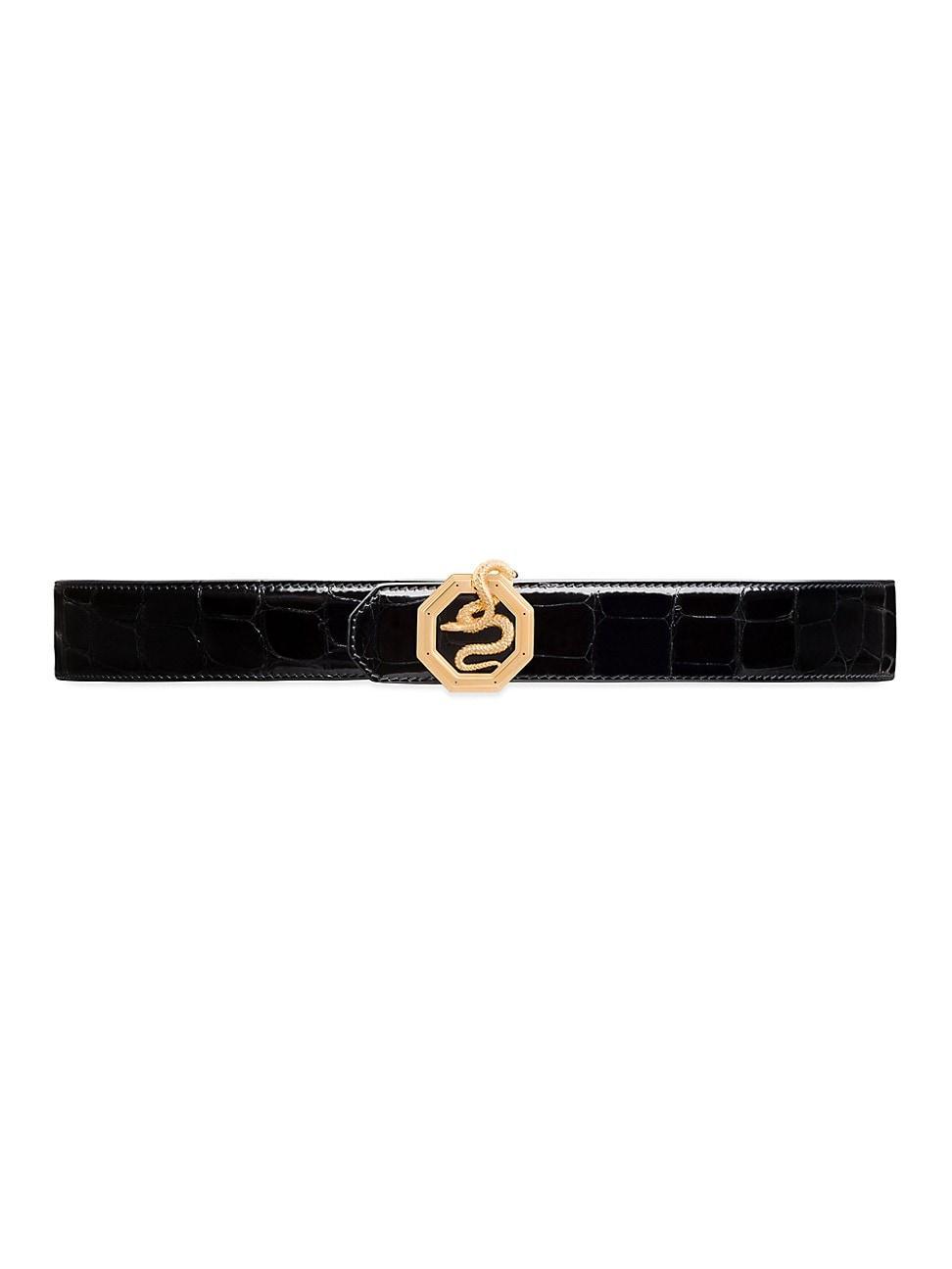 Mens Crocodile Leather Belt Product Image