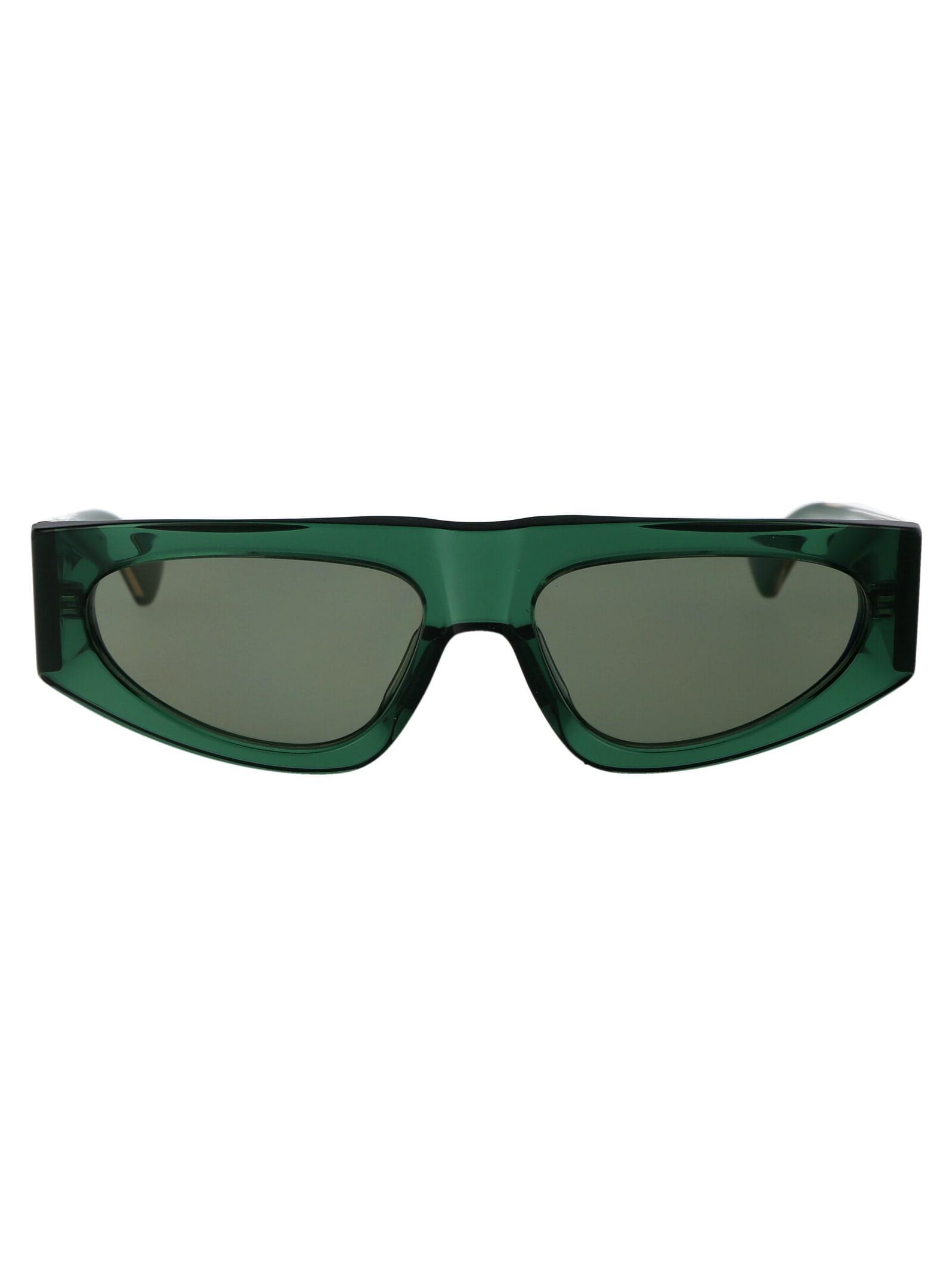 BOTTEGA VENETA Sunglasses In 003 Green Crystal Green Product Image
