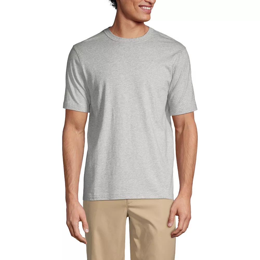 Men's Lands' End Essential Short Sleeve School Uniform T-shirt, Size: Small, Classic Blue Product Image