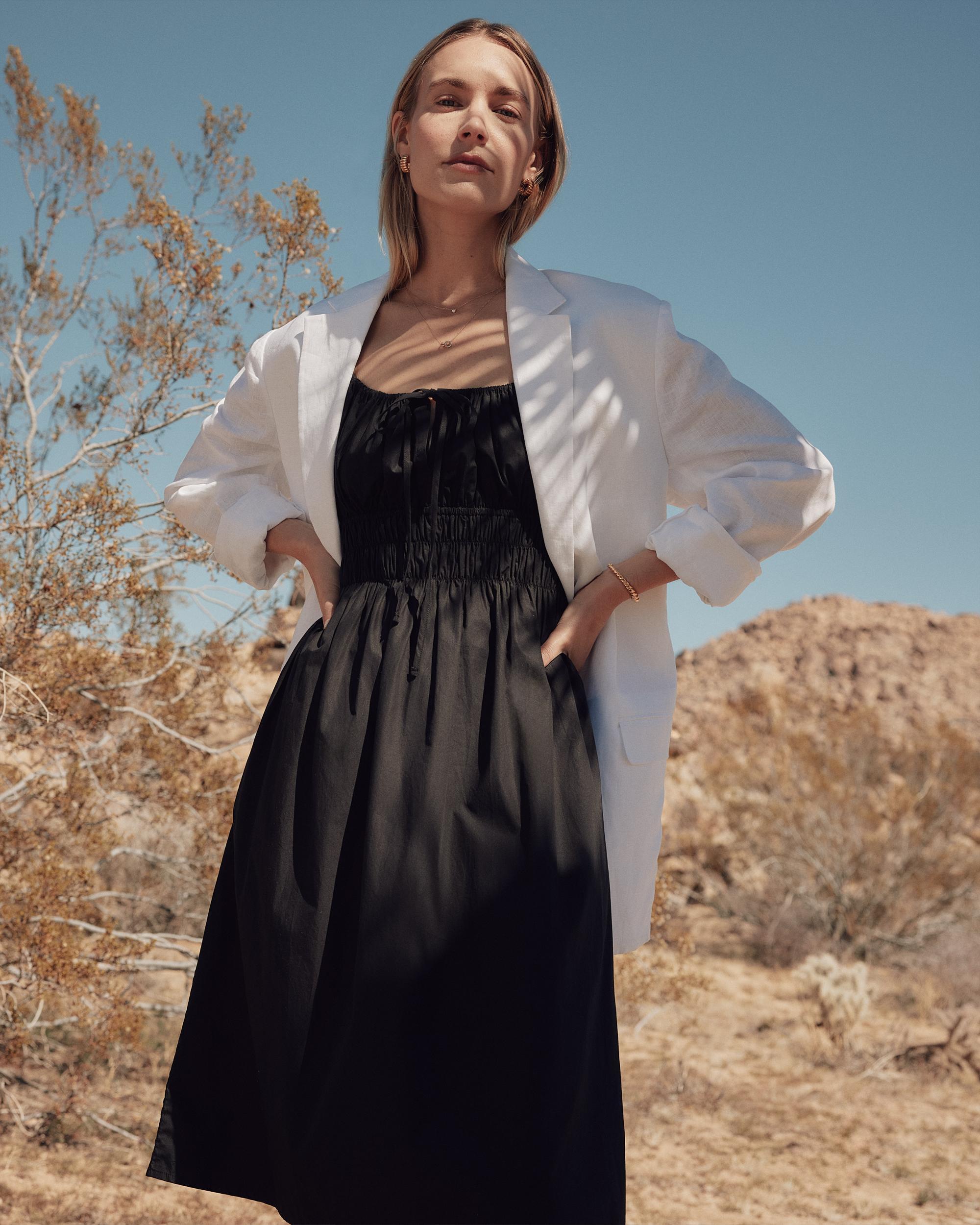 Quince | Women's Keyhole Midi Dress Size XL, Organic Cotton Product Image