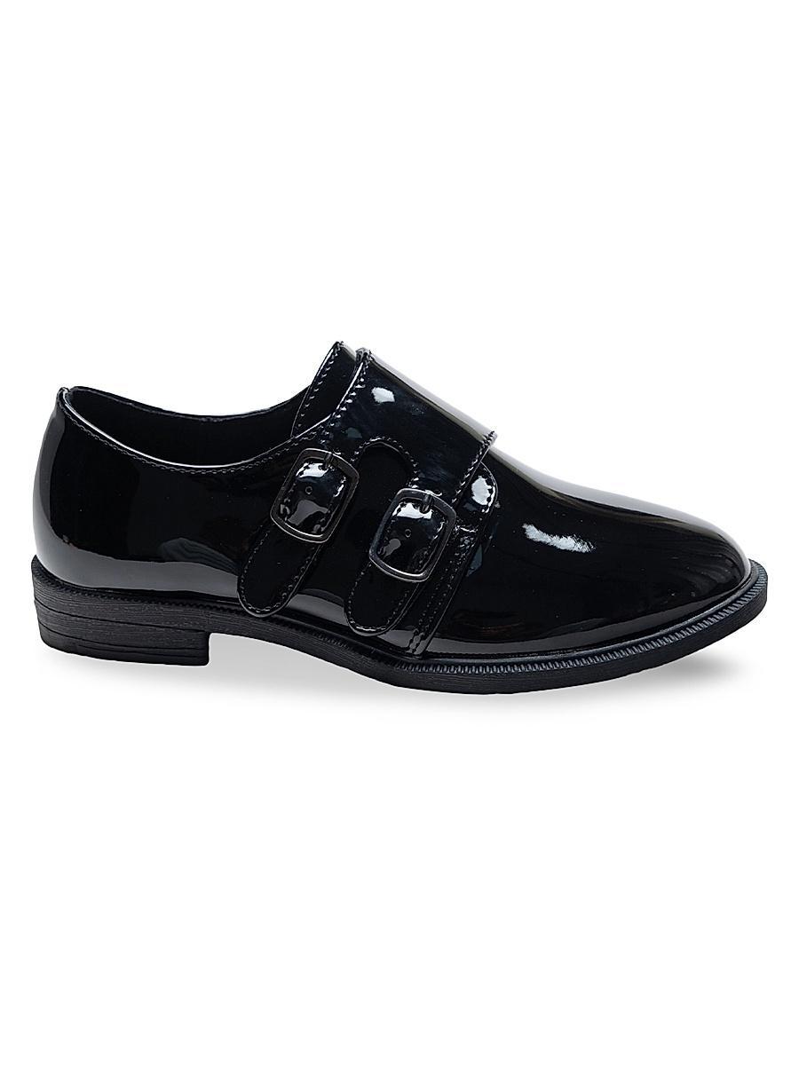 Mens Patent Double Monk Strap Dress Shoes Product Image