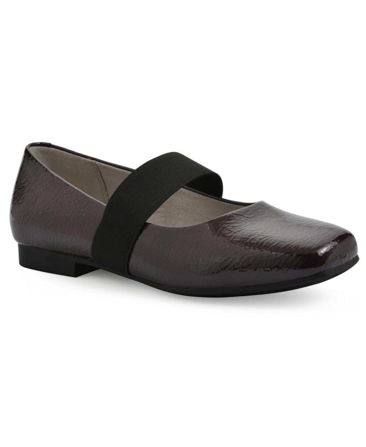 Cliffs by White Mountain Besimi Women's Mary Jane Flats, Size: 8.5, Black Smo Product Image
