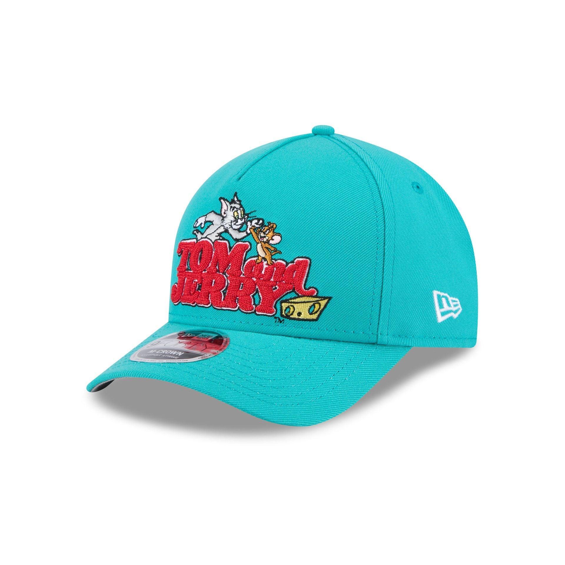 Tom and Jerry 85th Anniversary Teal 9FORTY M-Crown A-Frame Snapback Hat Male Product Image