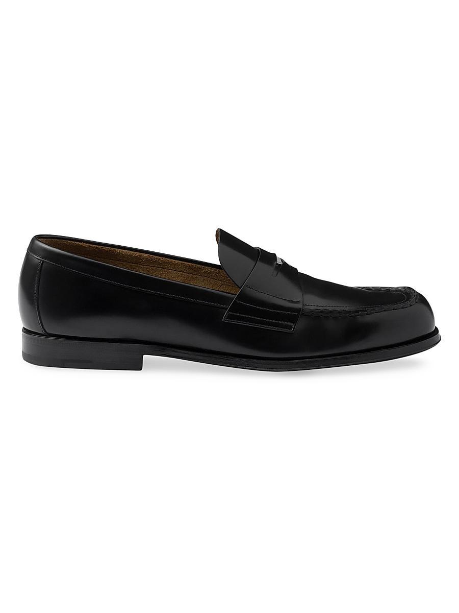 Prada Mens Brushed Leather Loafers Product Image