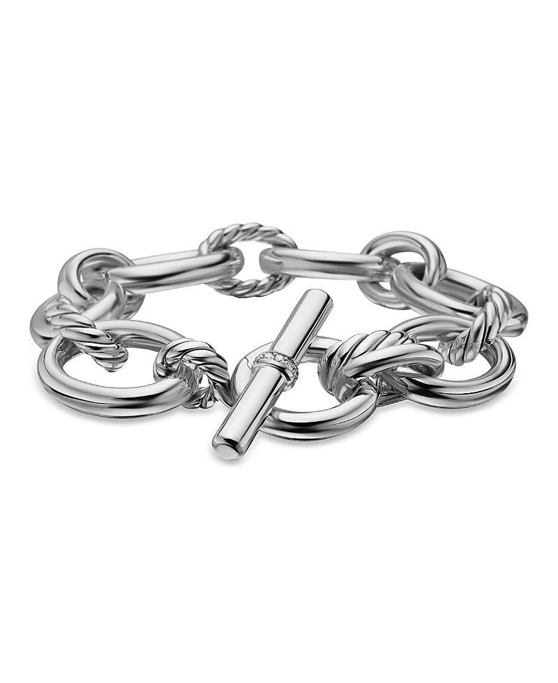 David Yurman Sterling Silver Mercer Diamond Link Bracelet Product Image