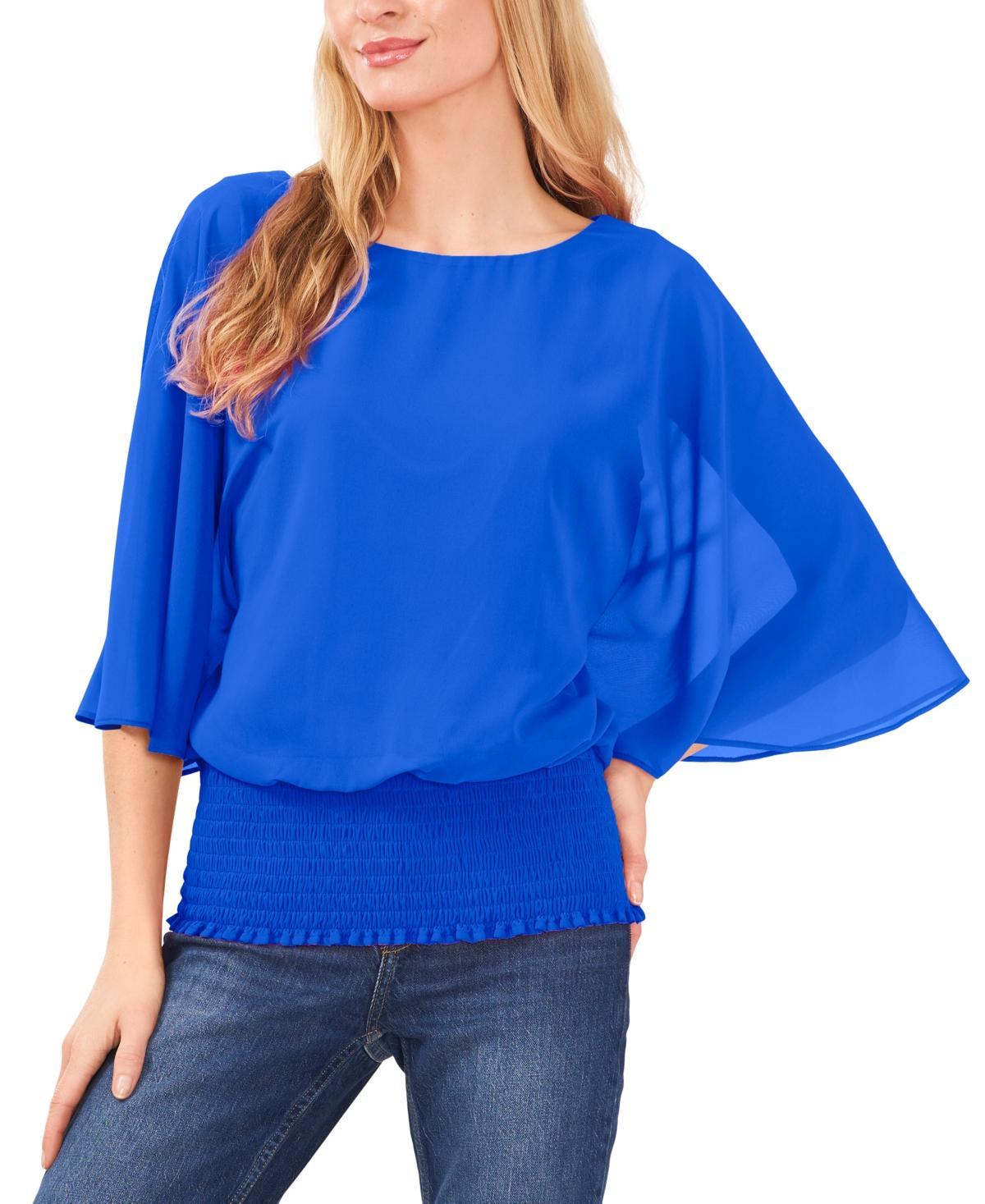 Sam & Jess Womens Smocked-Waist Top Product Image