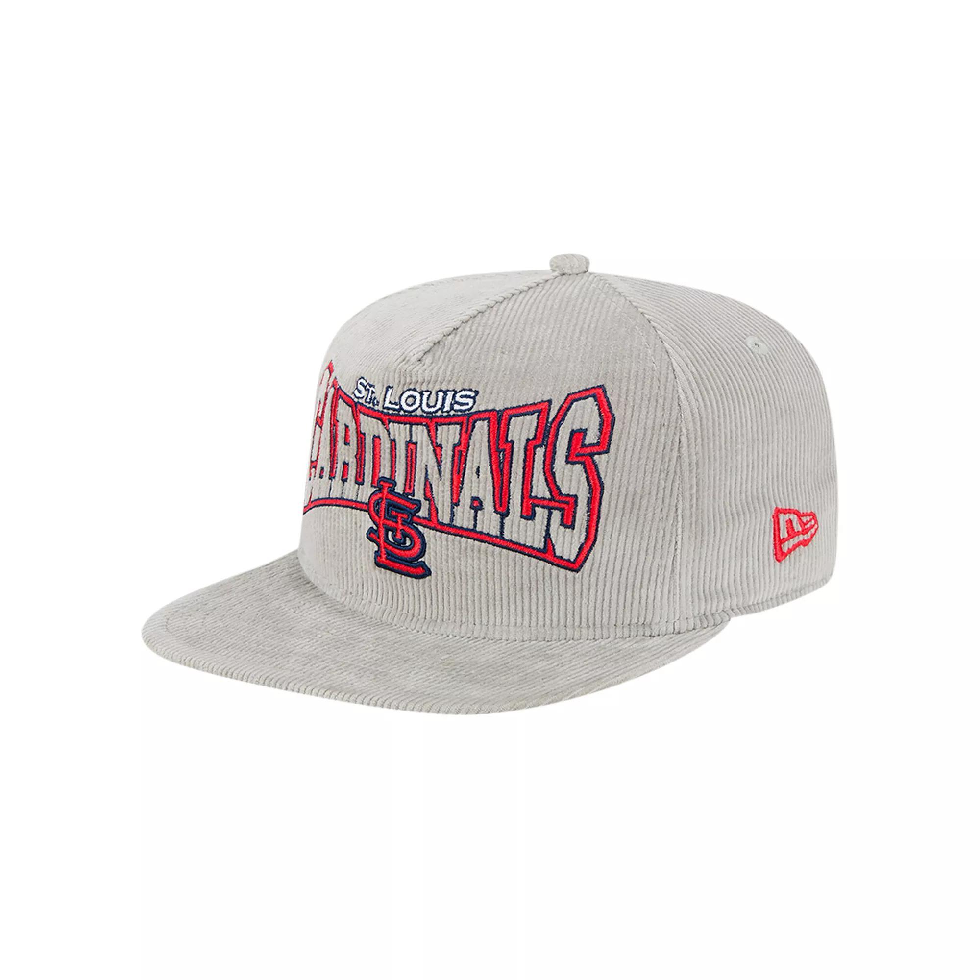 Mens New Era Gray St. Louis Cardinals Corduroy Golfer Snapback Hat Product Image