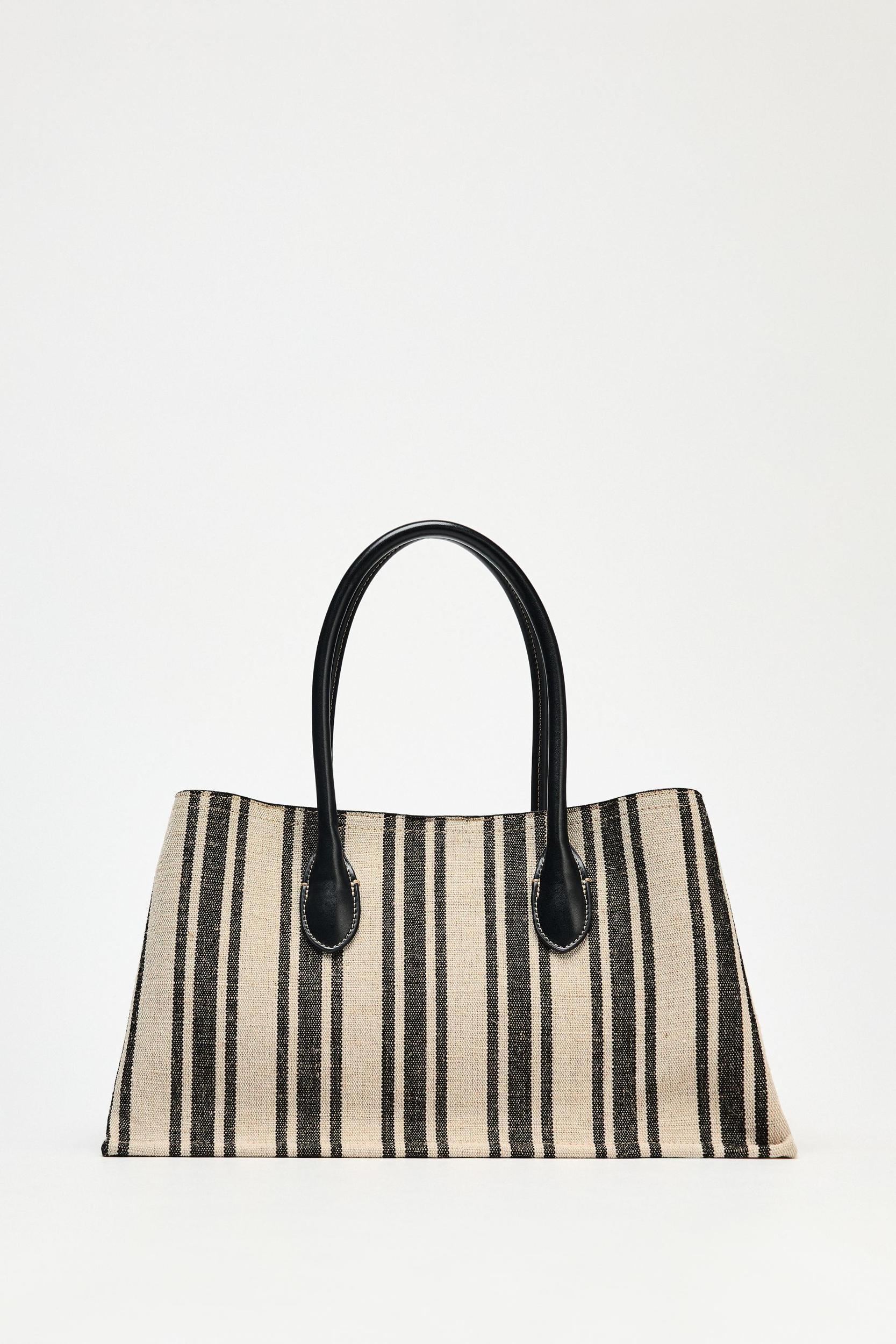 STRIPED CANVAS SHOPPER Product Image