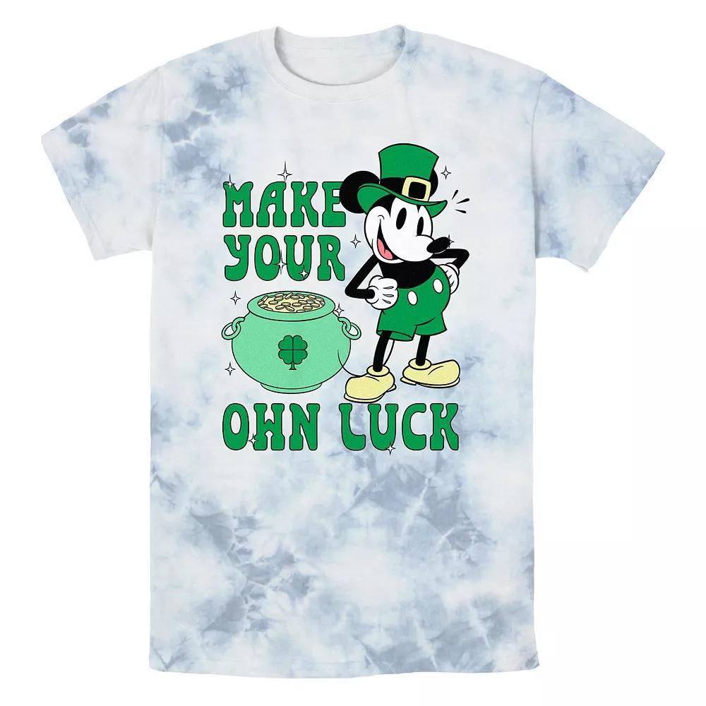 Disney's Mickey Mouse Make Your Own Luck Bombard Wash Men's Graphic Tee, Size: Large, White Blue Product Image