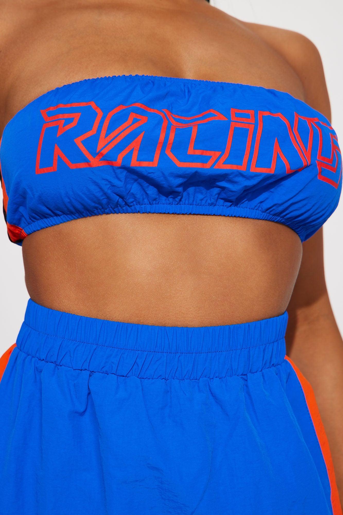 Race To The Finish Line Skirt Set - Royal/combo Product Image