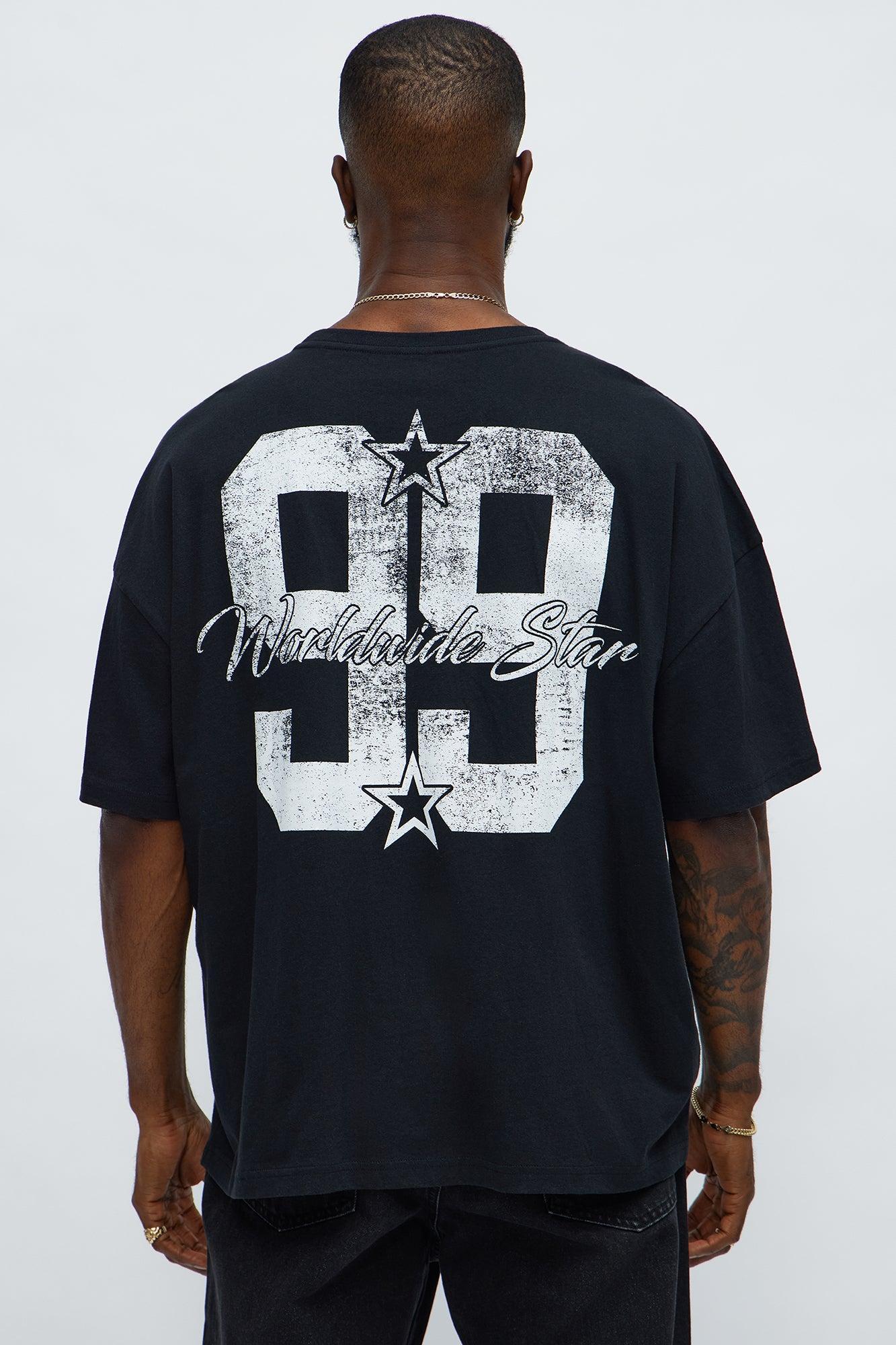 Champ Worldwide Star Oversized Short Sleeve Tee - Black Product Image