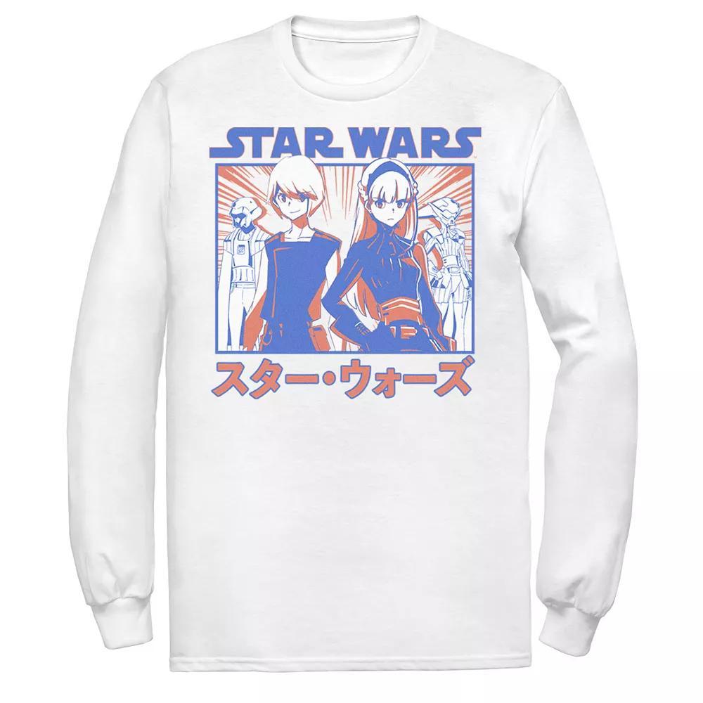 Men's Star Wars Visions Anime Twins Graphic Tee, Size: Small, White Product Image