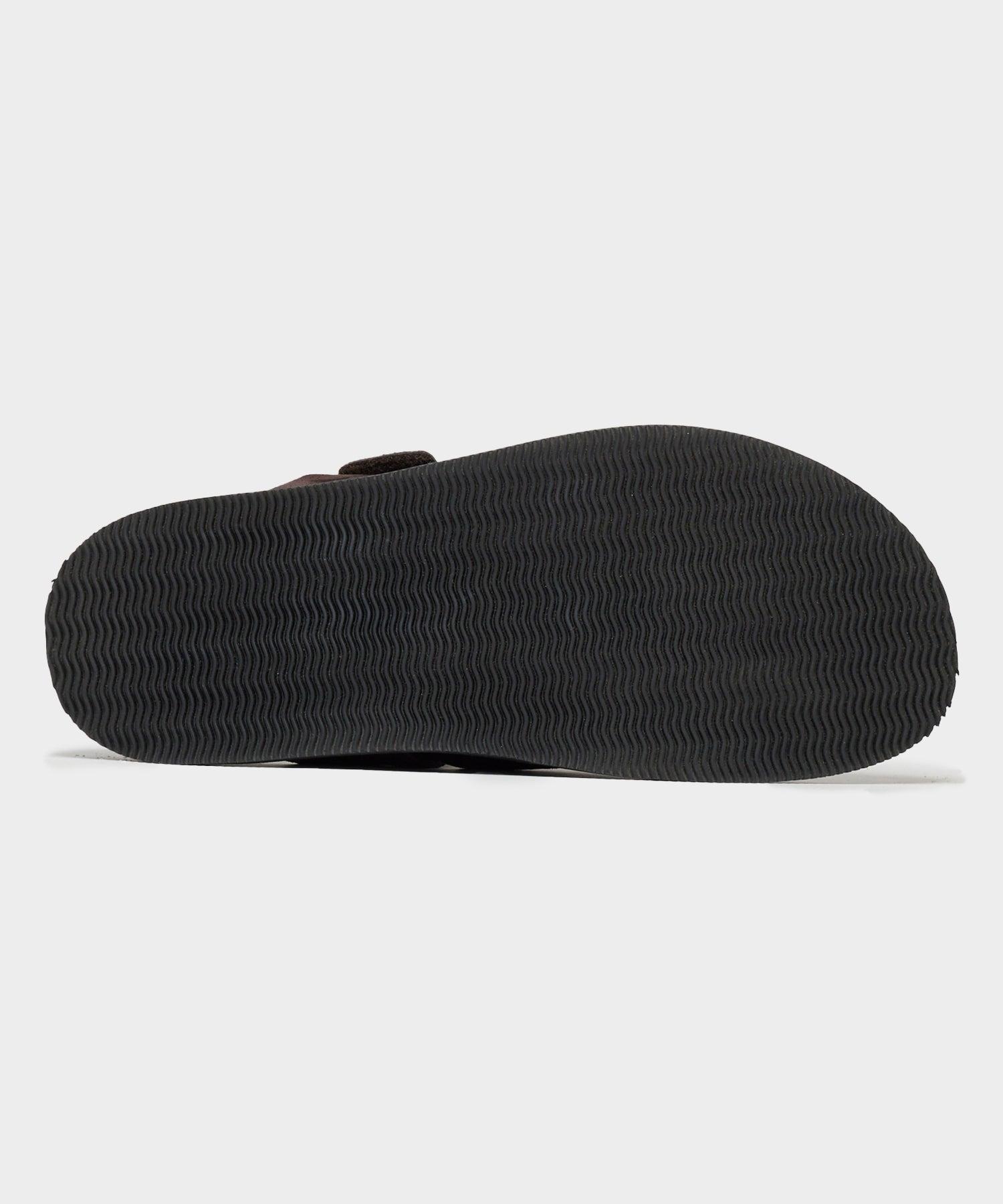 Nomad Suede Adjustable Crossover Sandal in Dark Brown Product Image