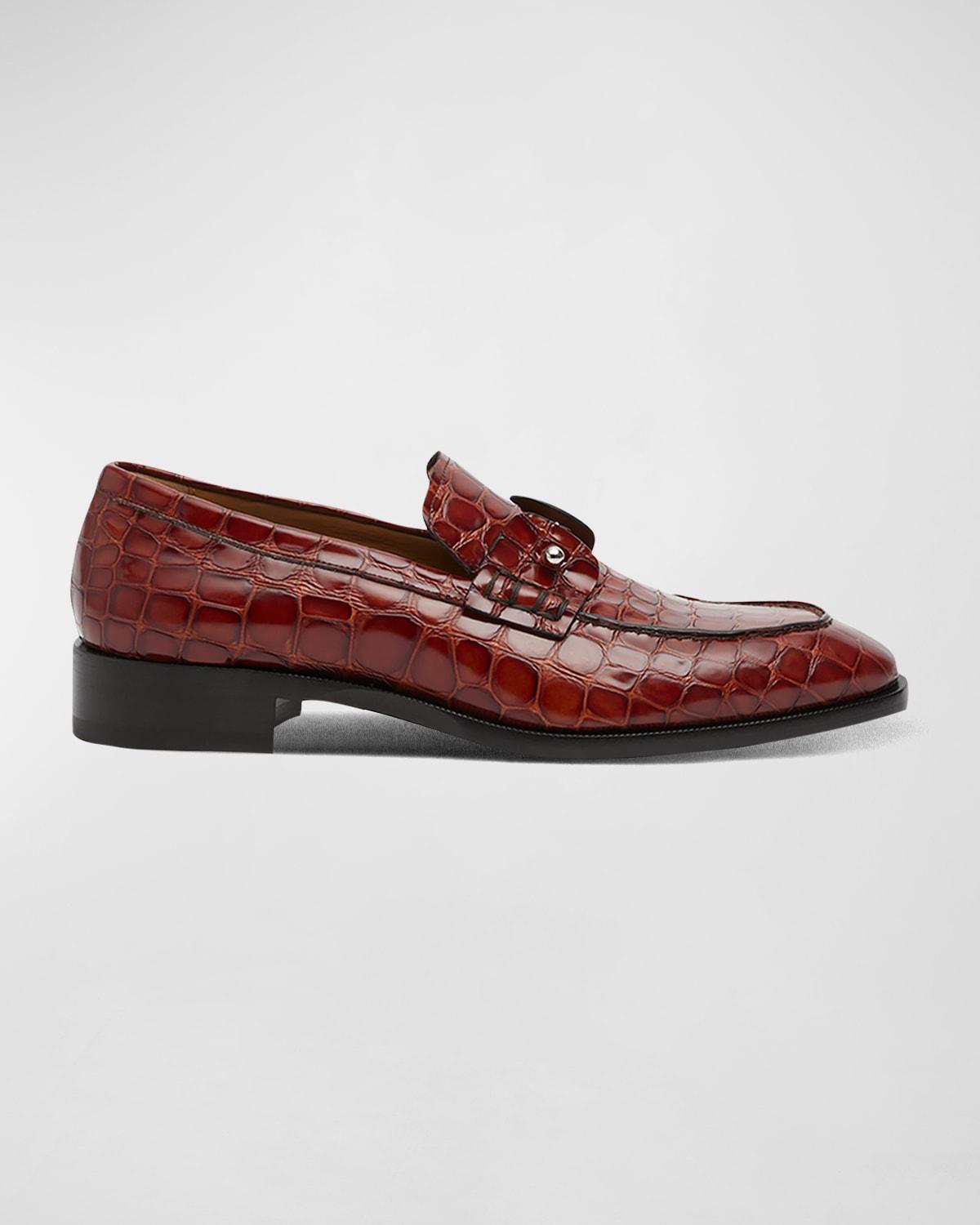 Mens Burnished Suede Loafers Product Image