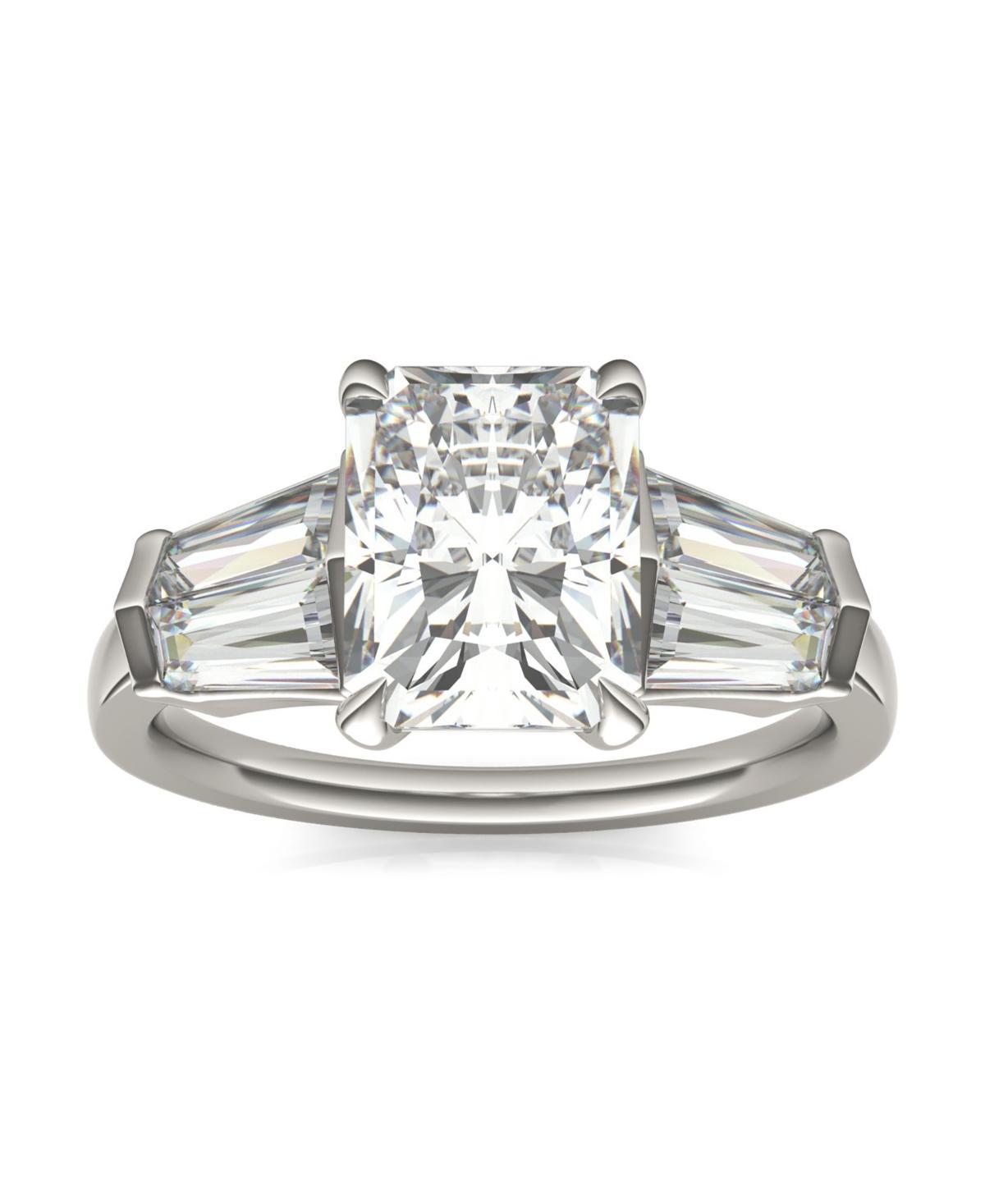 Charles & Colvard 14k Gold 3 7/8 Carat T.W. Radiant Cut Lab-Created Moissanite Engagement Ring, Women's, White Product Image