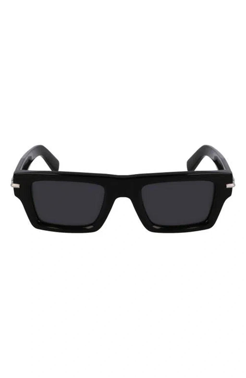 FERRAGAMO Prisma 50mm Rectangular Sunglasses In Black Product Image