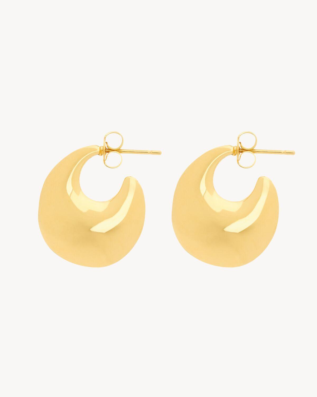 teardrop hoop earrings in metal | Saint Laurent | YSL.com Product Image