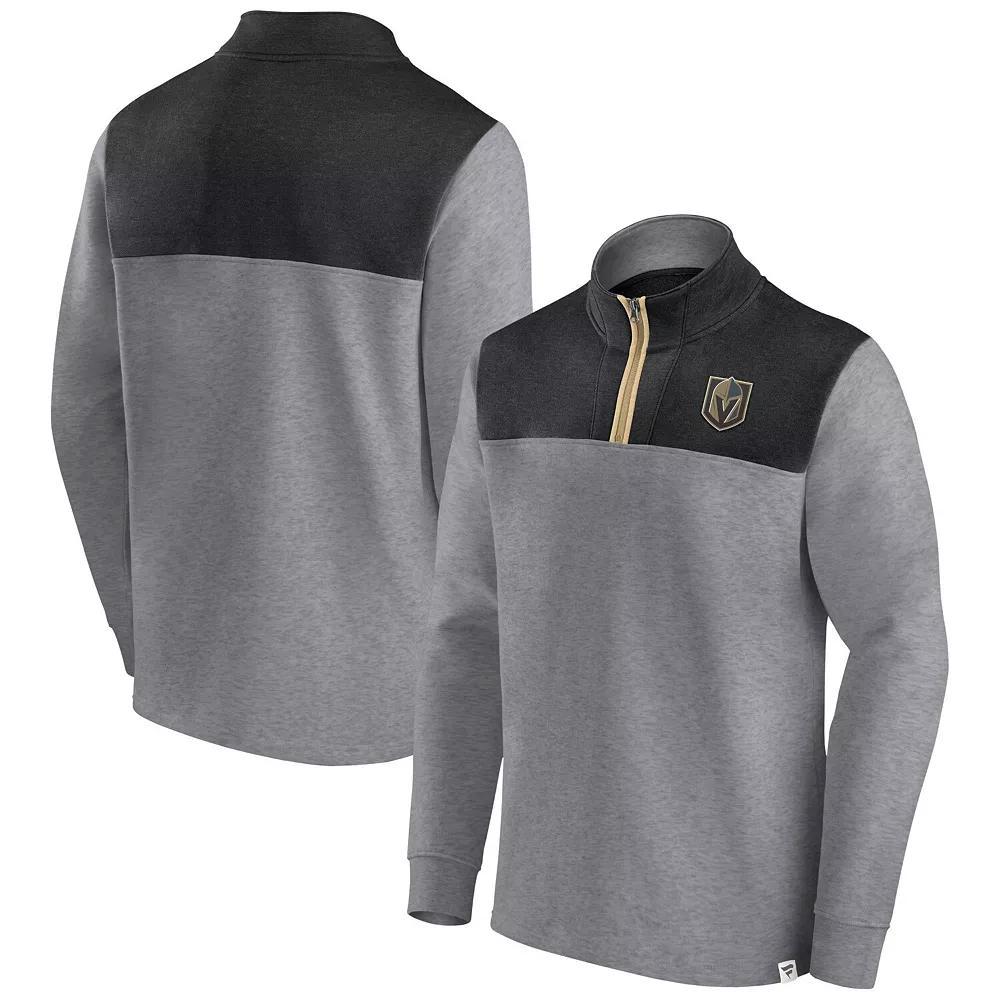 Men's Fanatics Branded Heather Gray Seattle Kraken Launch It Quarter-Zip Jacket, Size: Large, Krk Grey Product Image