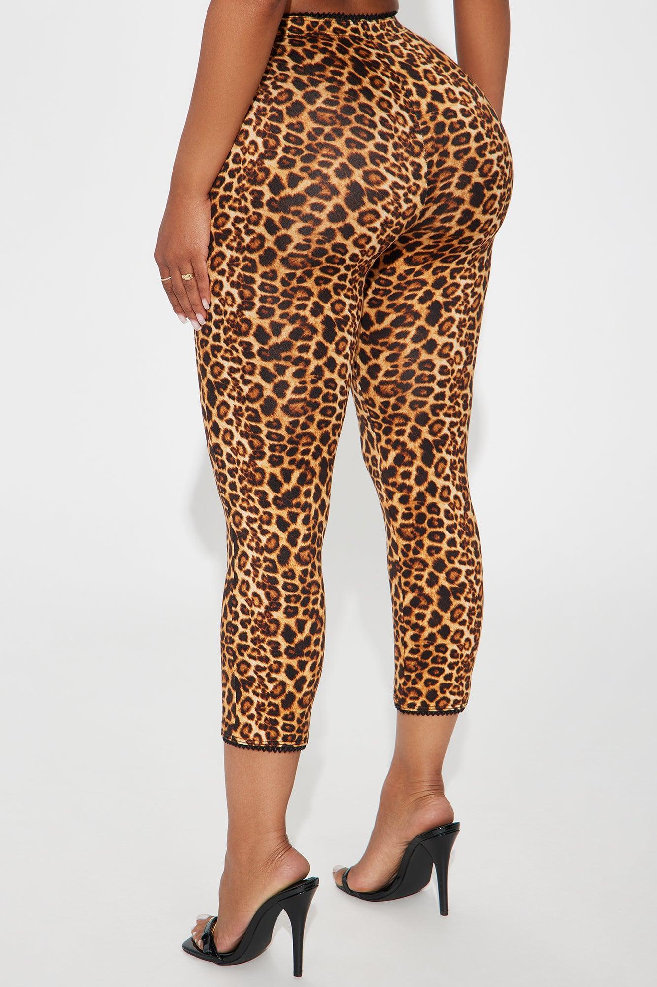 Mila Leopard Capri Legging - Brown/combo Product Image