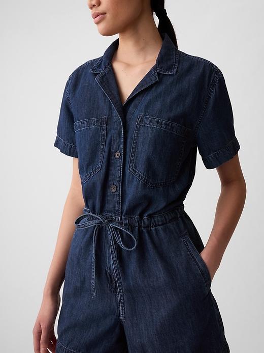 Denim Romper Product Image