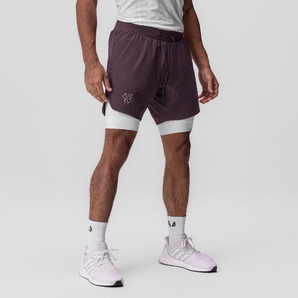0866. Tetra-Lite® 7" Liner Short - Nightshade "Cyber"/White Product Image