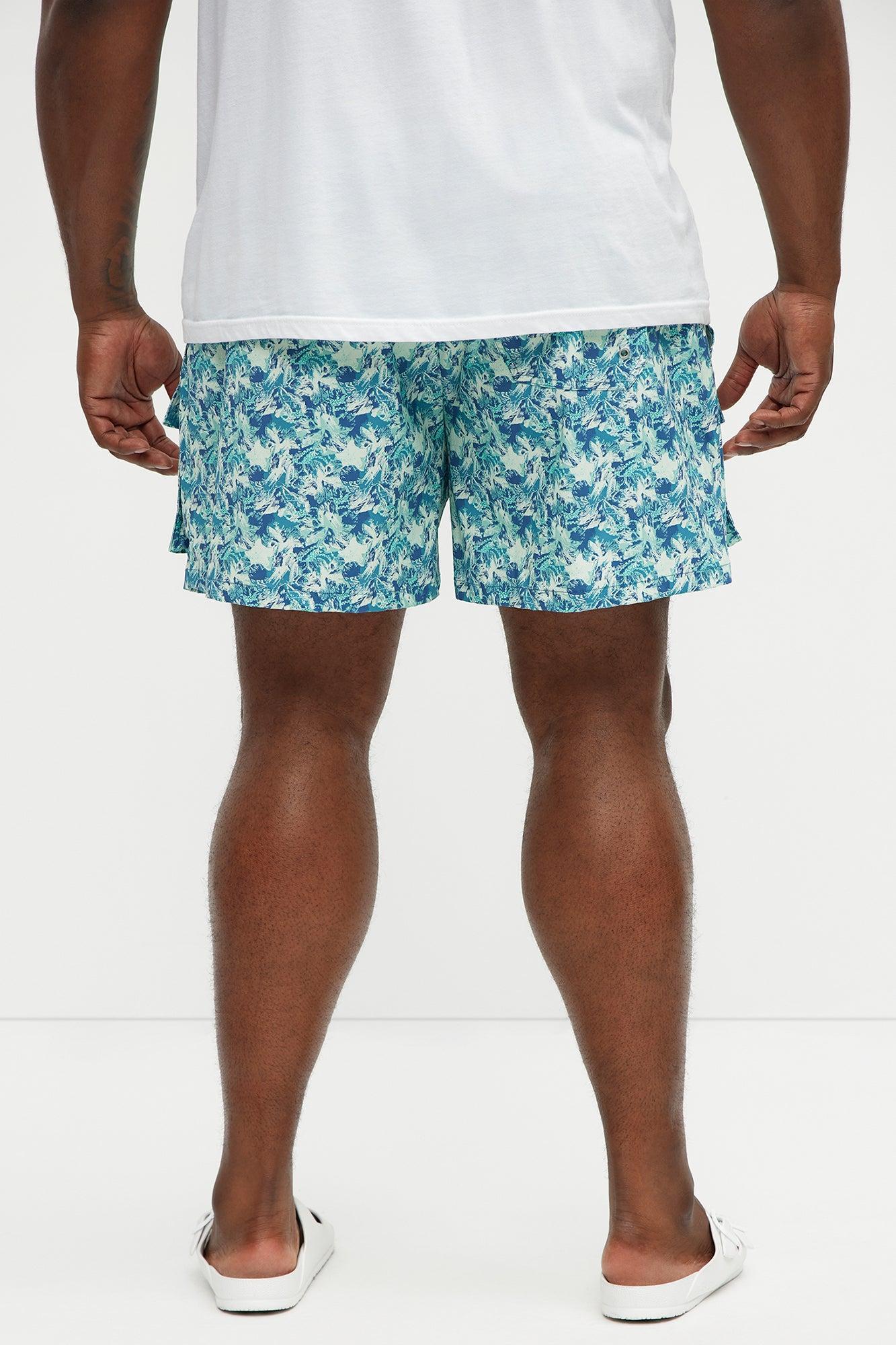 Oceanus Cargo Swim Mid Trunk - Blue/combo Product Image