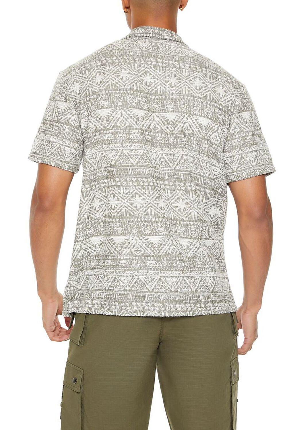 Geo Print Cuban-Collar Shirt | Forever 21 Product Image