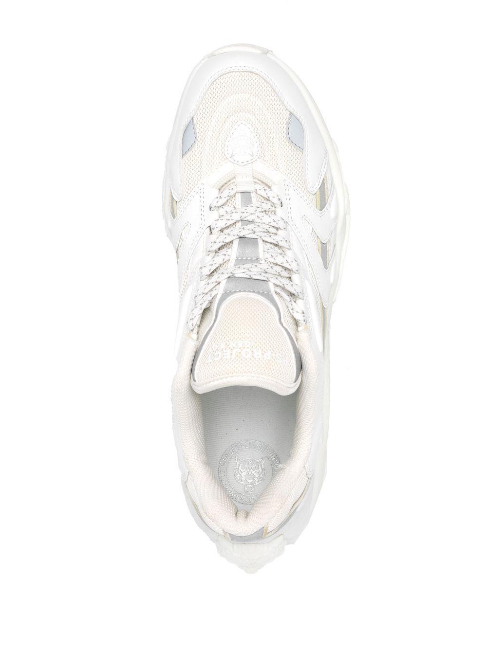 Scratch panelled lace-up sneakers Product Image