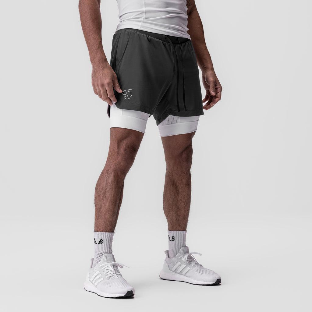 0865. Tetra-Lite® 5" Liner Short - Space Grey "Cyber"/White Product Image