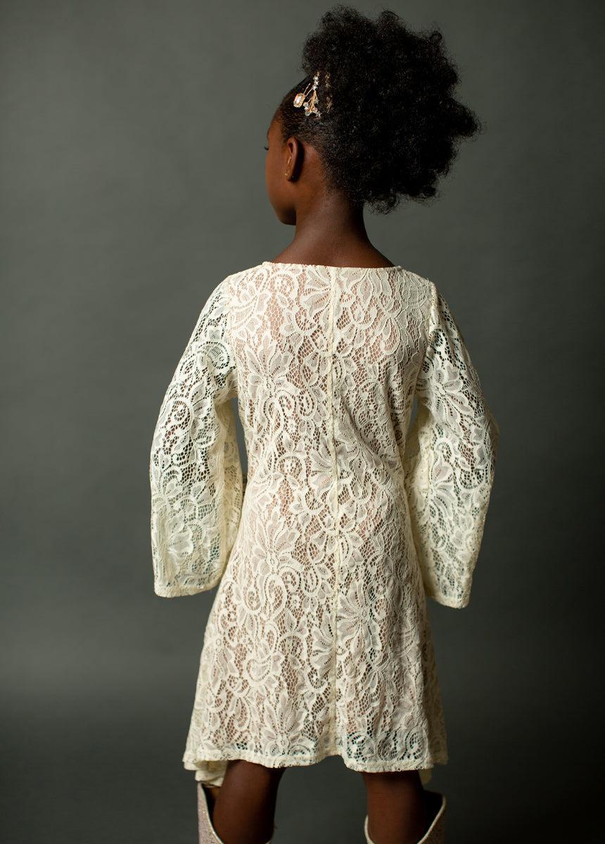 Gael Dress in Cream Girls Product Image