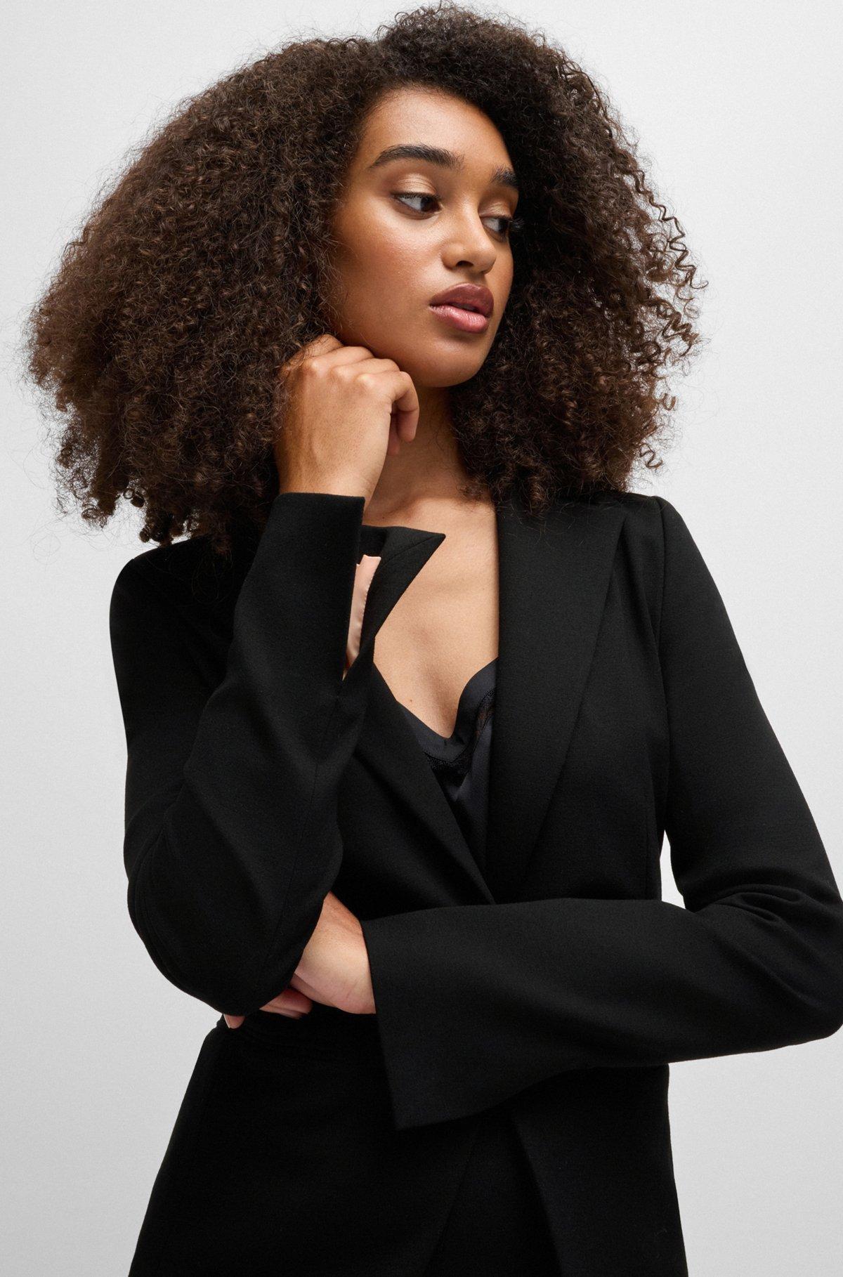 Single-button jacket in stretch fabric Product Image