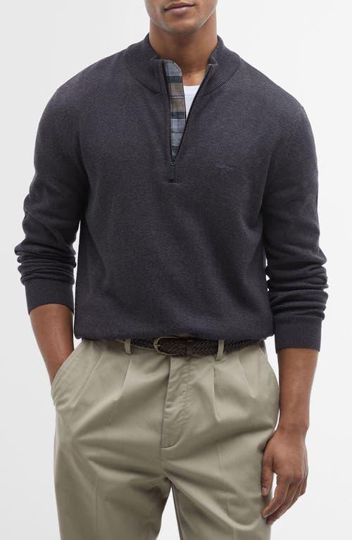 BARBOUR Avoch Quarter Zip Sweater In Charcoal Marl Product Image