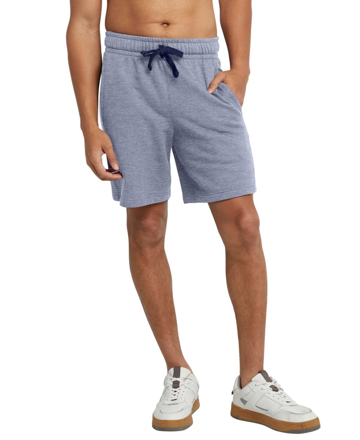 Hanes Originals Mens Fleece Sweat Shorts, 8 Deep Forte Blue Heather 2XL Product Image