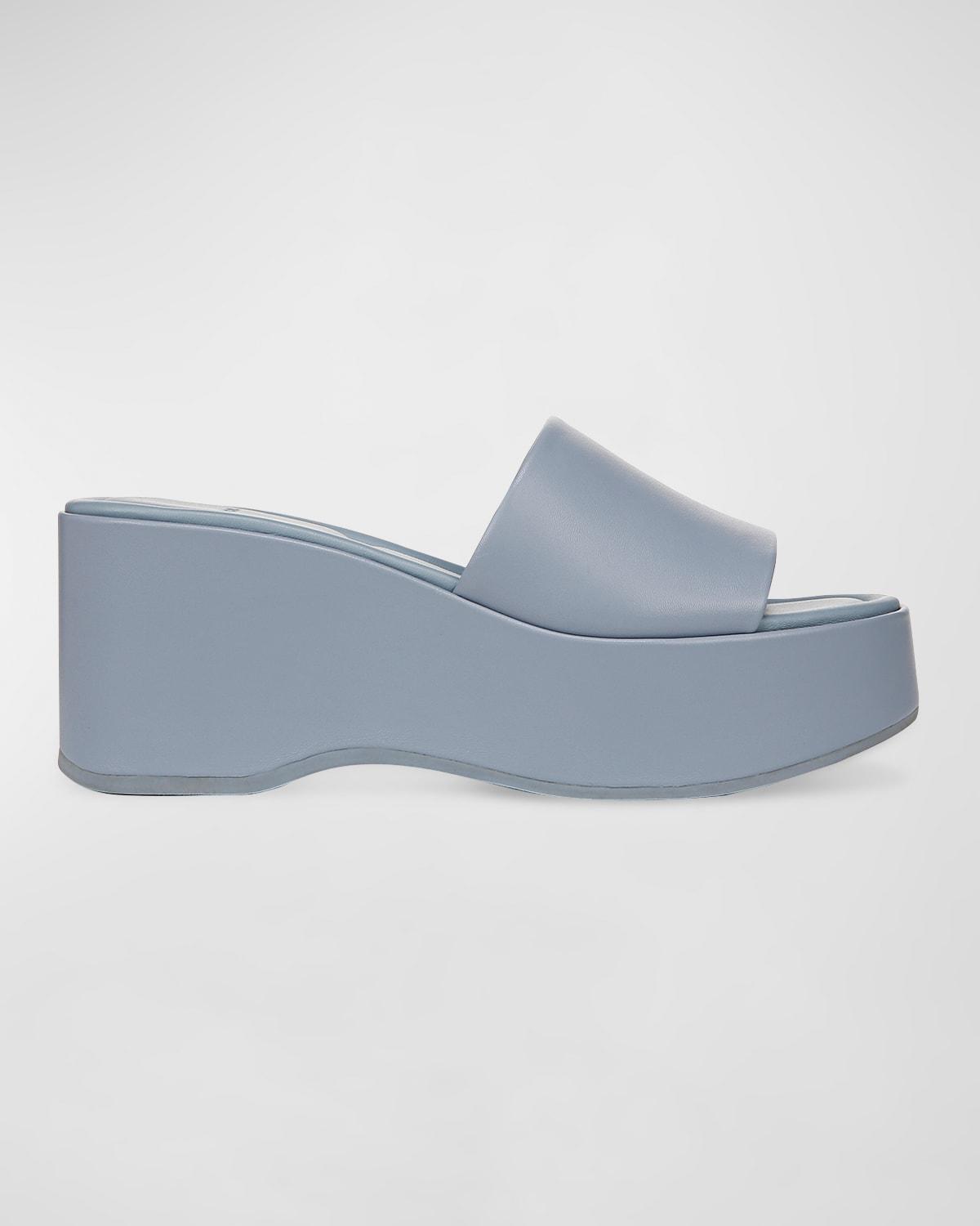 Vince Womens Polina Leather Platform Slide Sandals Product Image