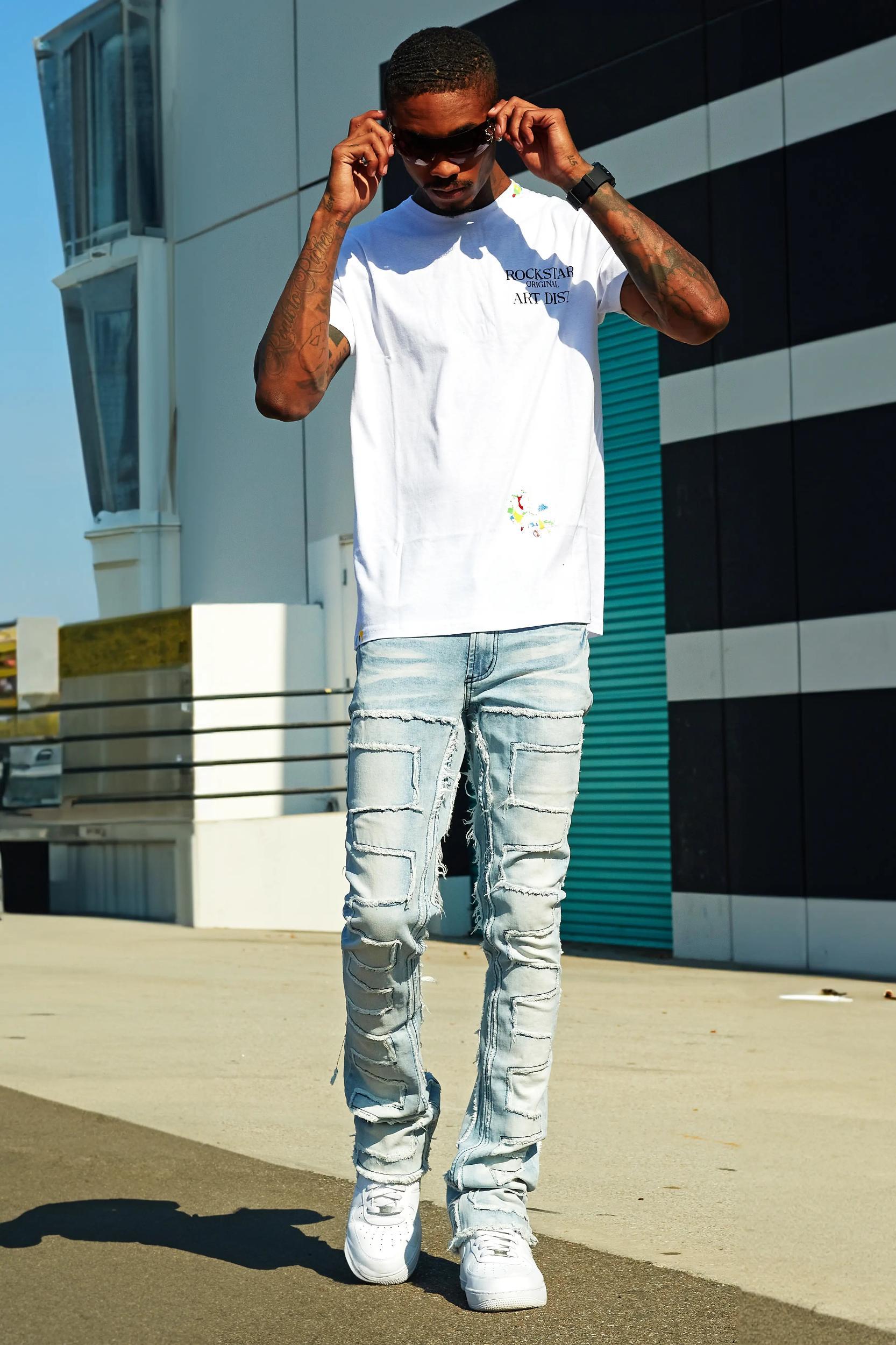 Palmer White Graphic T-Shirt Male Product Image